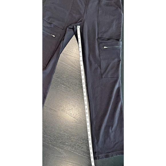 DULUTH TRADING CO Womens Small Black Pants Pull-On w/ Zippered Pockets Stretch - Picture 7 of 12